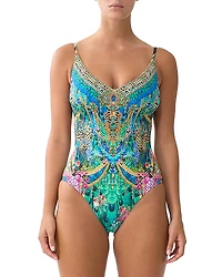 Camilla V Neck Underwire One Piece Swimsuit