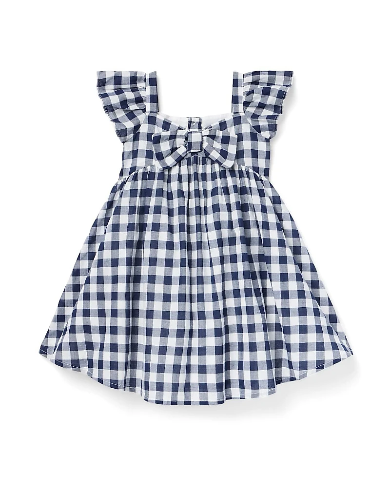 Janie and Jack Girls' Gingham Bow Dress - Baby, Little Kid, Big Kid