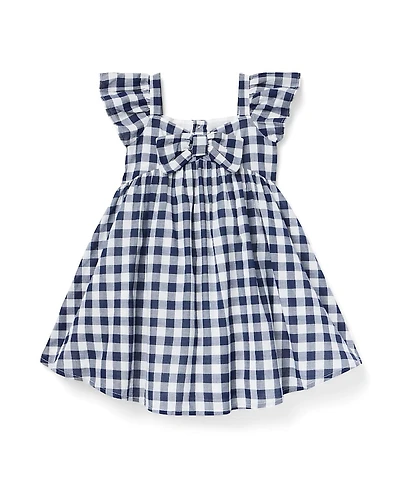 Janie and Jack Girls' Gingham Bow Dress - Baby, Little Kid, Big Kid