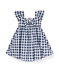 Janie and Jack Girls' Gingham Bow Dress - Baby, Little Kid, Big Kid