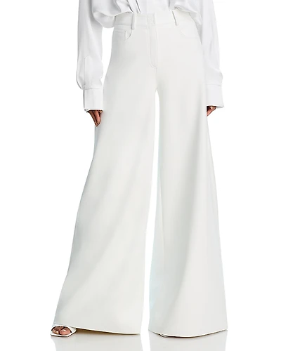 Norma Kamali Elephant High Rise Faux Leather Jeans