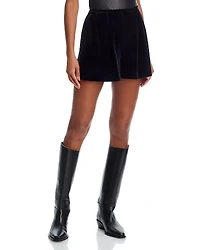 Normal Kamali Velvet Pleated Shorts