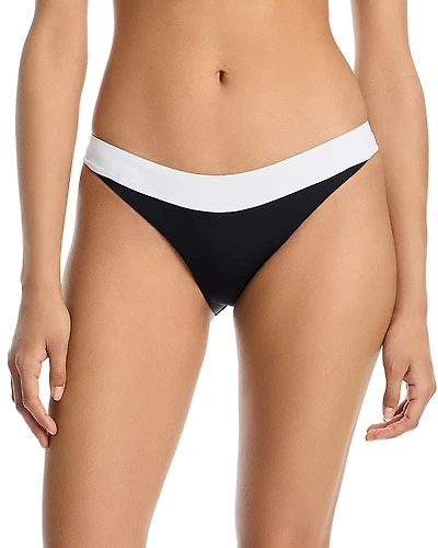 Aqua Color Blocked Basic Bikini Bottom - Exclusive