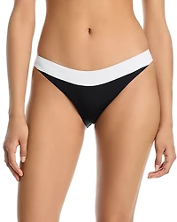 Aqua Color Blocked Basic Bikini Bottom - Exclusive