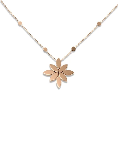 Pasquale Bruni 18K Rose Gold Ghirlanda Polished Flower Pendant Necklace, 16.5