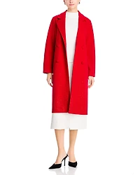 T Tahari Embellished Double Breasted Coat