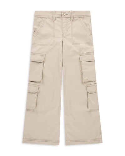 abercrombie kids Girls' High Rise Woven Cargo Wide Leg Pants - Little Kid, Big Kid