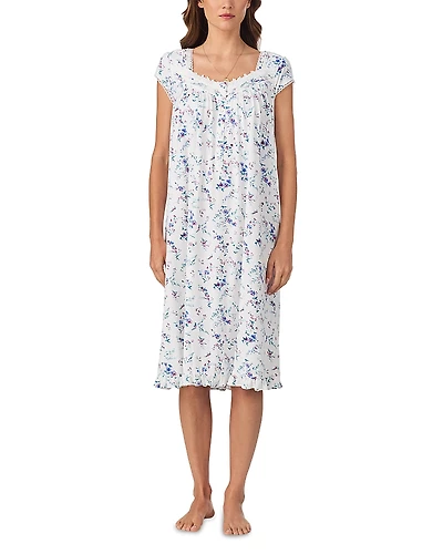 Eileen West Cap Sleeve Floral Waltz Nightgown