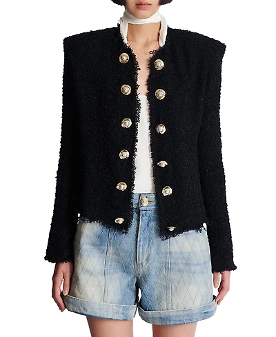 Balmain Edge-To-Edge Tweed Jacket