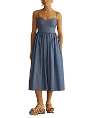 Aur OceA CambricoStitch Detail Midi Dress