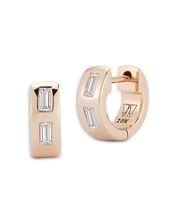Walters Faith Diamond Baguette Mini Huggie Hoop Earrings