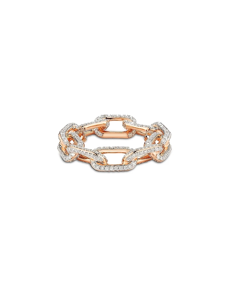 Walters Faith 18K Rose Gold Saxon Diamond Chain Link Ring