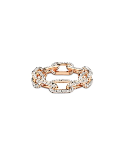 Walters Faith 18K Rose Gold Saxon Diamond Chain Link Ring