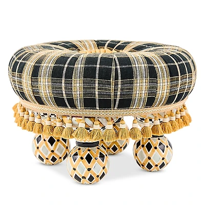 MacKenzie-Childs Mad for Plaid Tuffet Stool