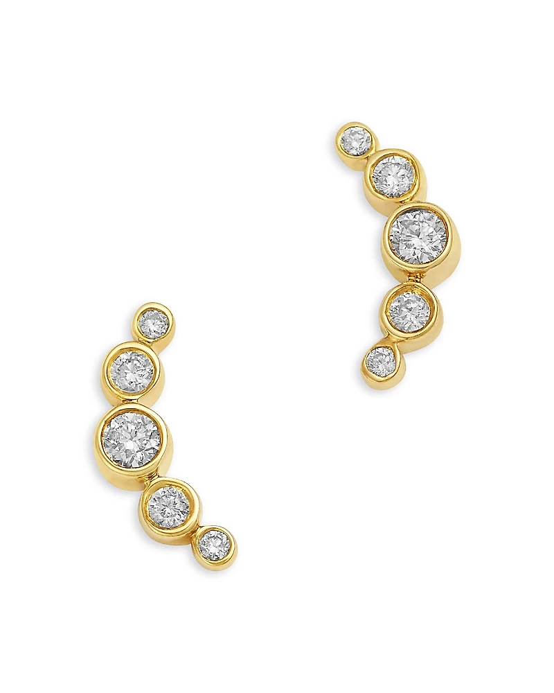 Bloomingdale's Fine Collection Bezel Diamond Earclimbers