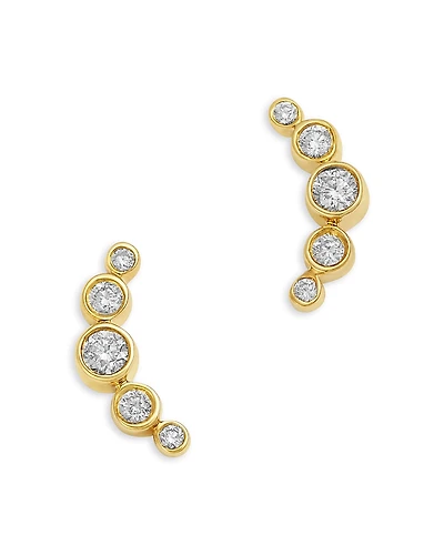 Bloomingdale's Fine Collection Bezel Diamond Earclimbers