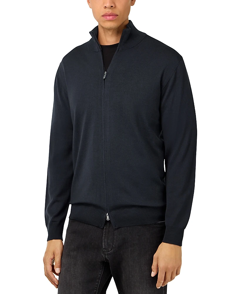 Boggi Milano Extra Fine Merino Wool Full Zip Sweater - Exclusive