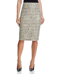 Aqua Sequin Tweed Midi Skirt - Exclusive