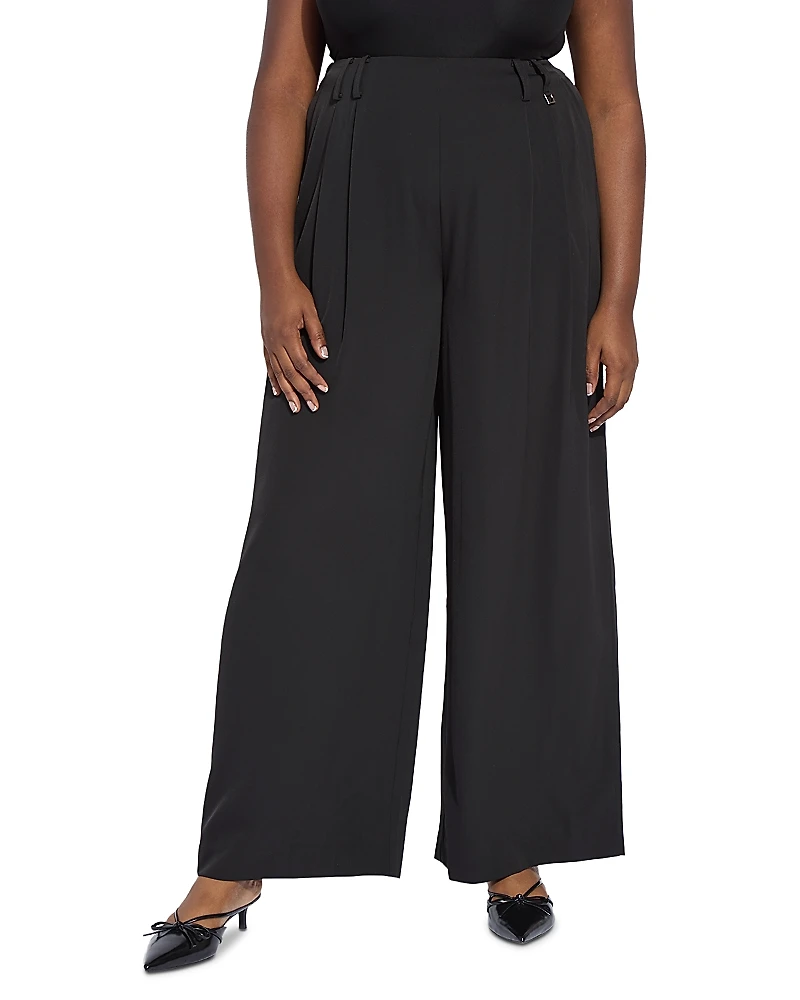 Lysse Plus Darcy Pleated Wide Leg Trousers