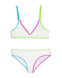 Limeapple Girls' Embroidered Two Piece Swimsuit - Big Kid