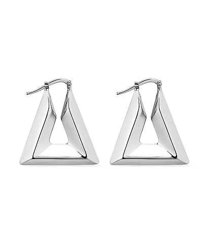 Oradina Sterling Silver Peak Hoops