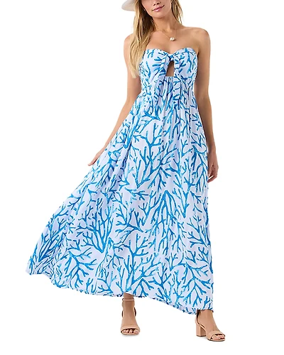 Tiare Hawaii Makani Tie Front Maxi Dress