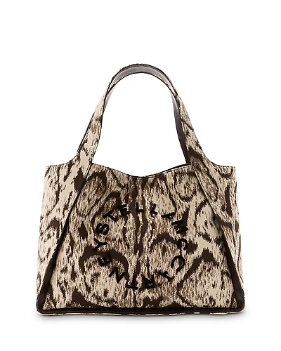 Stella McCartney Clouded Leopard Jacquard Logo Tote