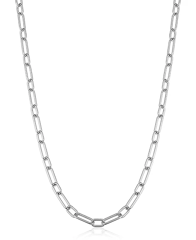 Oradina Sterling Silver Rhythm Link Necklace