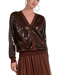 Elan Relaxed V Neck Cardigan