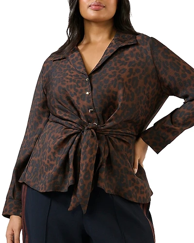 Estelle Plus Leona Tie Waist Blouse