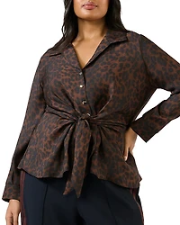 Estelle Plus Leona Tie Waist Blouse