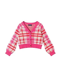 Andy & Evan Girls' Plaid Cardigan - Little Kid