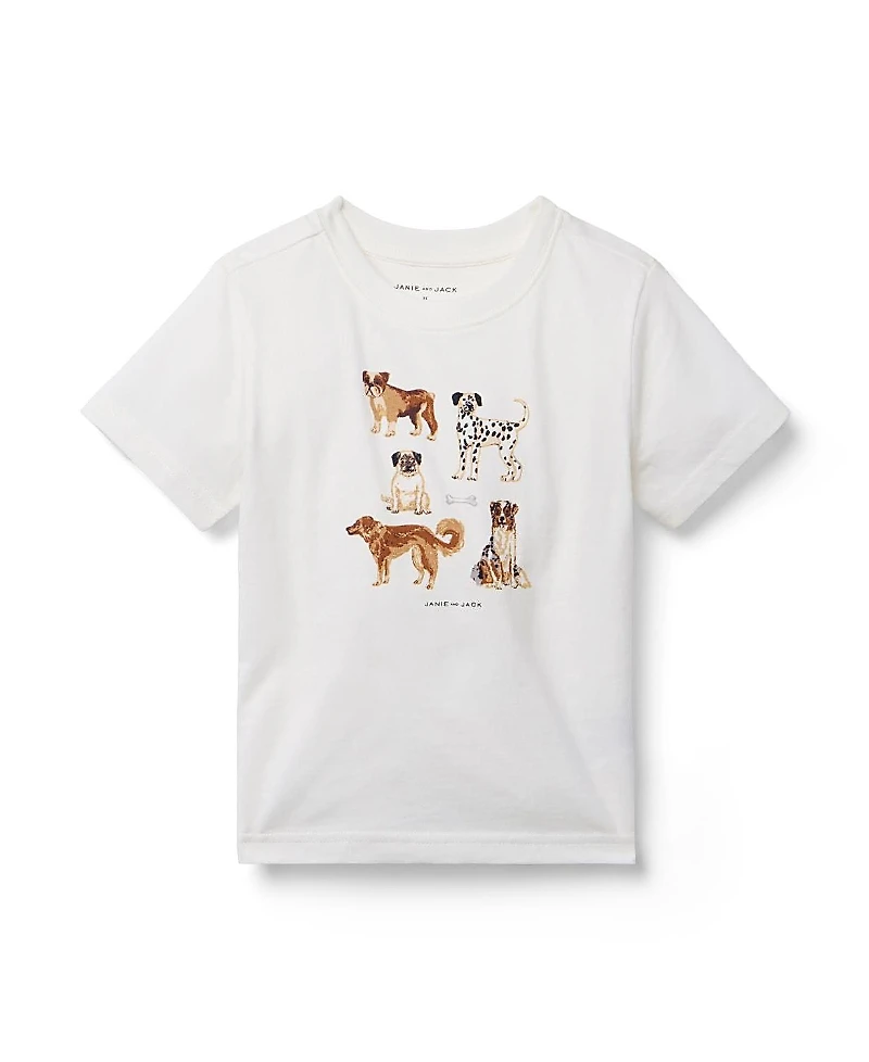 Janie and Jack Unisex Dog Friends Tee - Little Kid, Big Kid