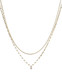 Lana 14K Yellow Gold Diamond Solitaire Layered Pendant Necklace