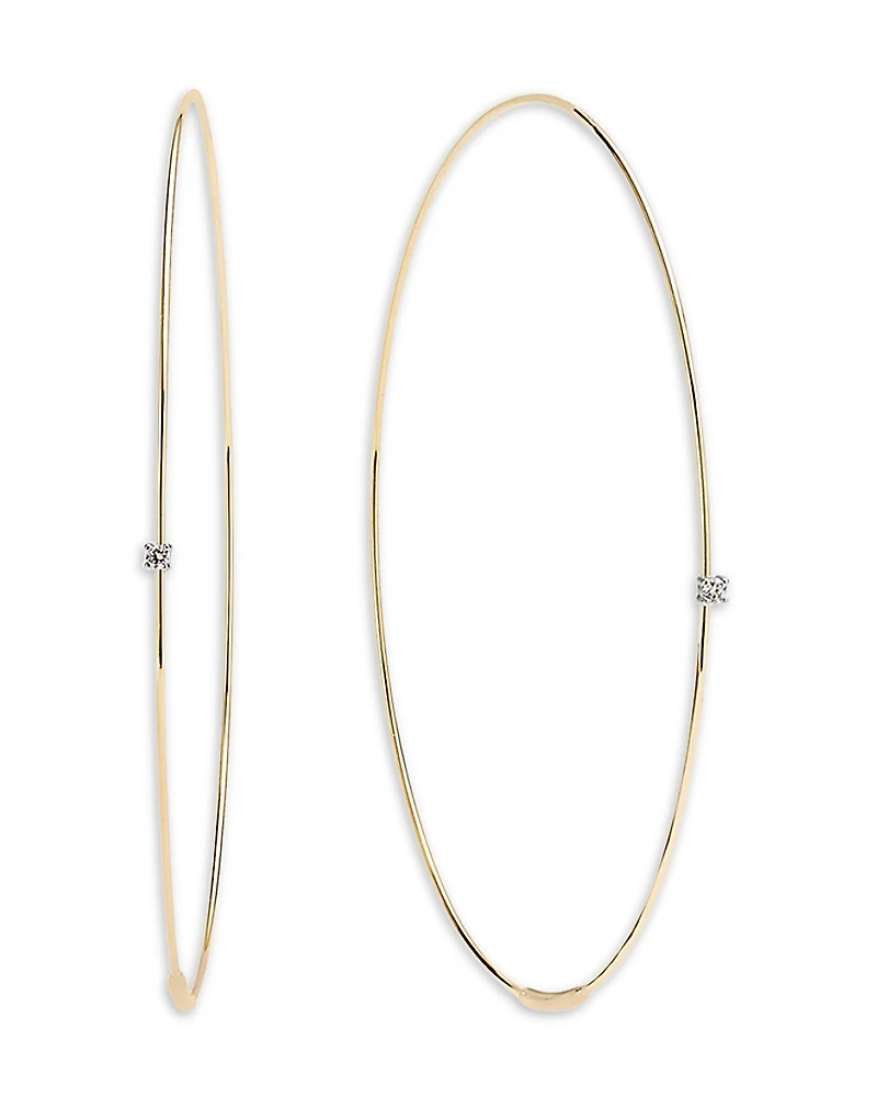 Lana Jewelry Diamond Large Hoop Earrings