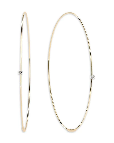 Lana Jewelry Diamond Large Hoop Earrings