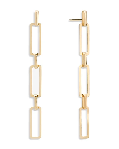 Lana Jewelry Paperclip Chain Linear Drop Earrings