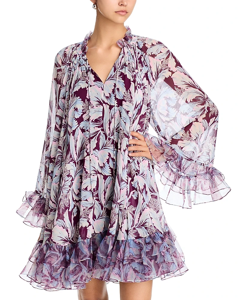 Cinq a Sept Multi Tulip Mini Dress