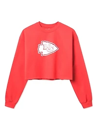 Junk Food Clothing Women's Nfl Kansas City Chiefs Bling Flea Market Crop Fleece