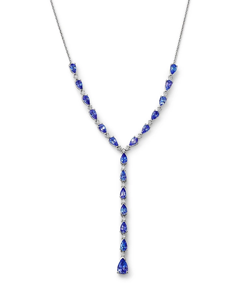 Bloomingdale's Fine Collection Tanzanite & Diamond Lariat Necklace
