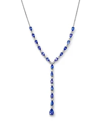 Bloomingdale's Fine Collection Tanzanite & Diamond Lariat Necklace