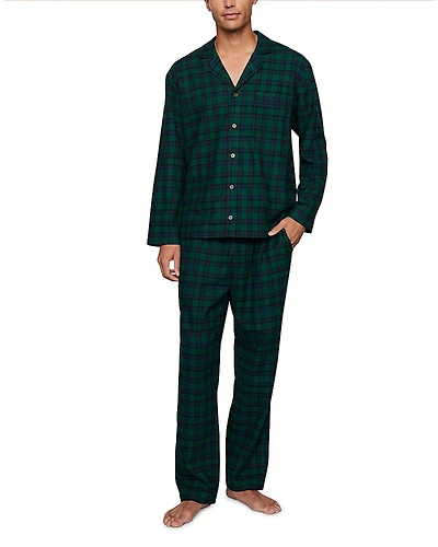 Eberjey 2-Pc. Cotton Brushed Flannel Pajama Set