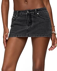 Edikted Camelia Denim Mini Skort