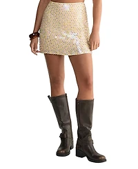 Nasty Gal Studded Sequin Beaded Mini Skirt