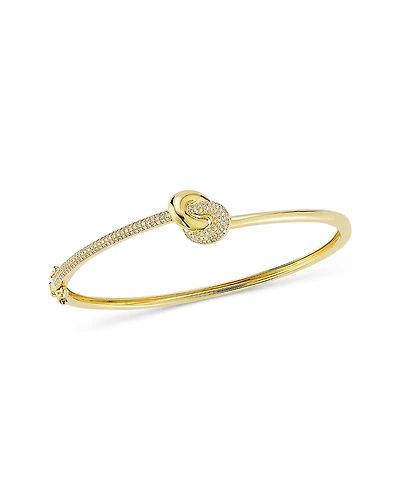 Ef Collection 14K Yellow Gold Ef Collection Diamond Pave Knot Bangle Bracelet