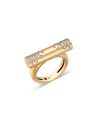 Roberto Coin 18K Rose Gold Domino Diamond Cylindrical Bar Ring