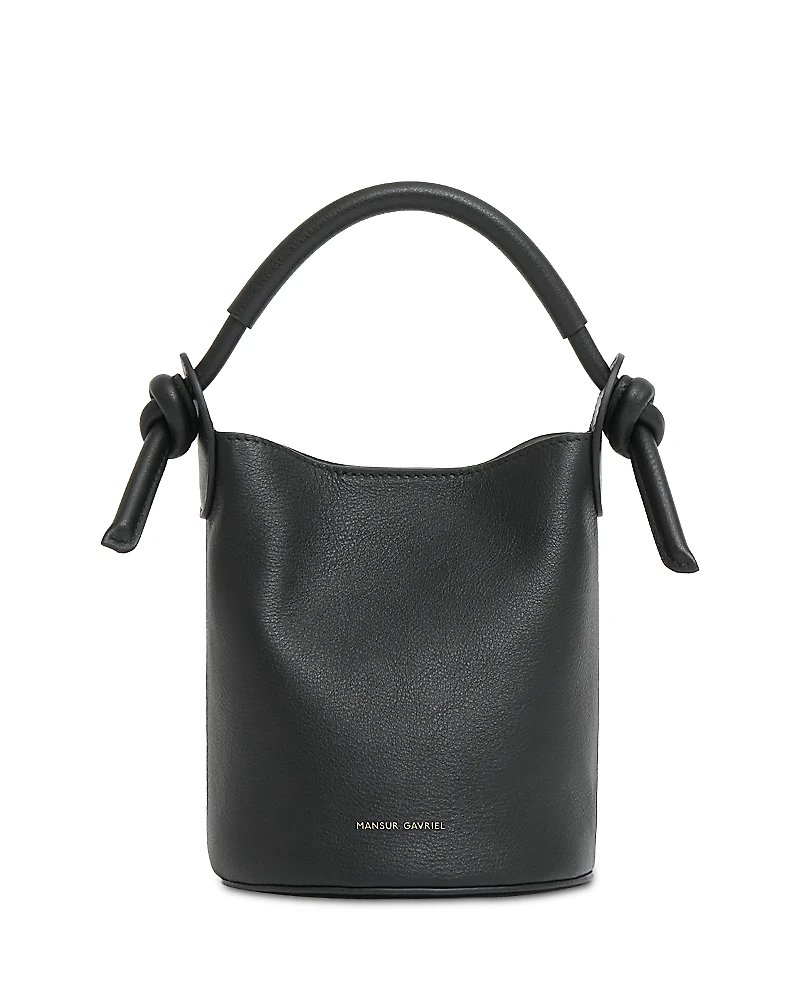 Mansur Gavriel Fortuna Mini Leather Bucket Bag