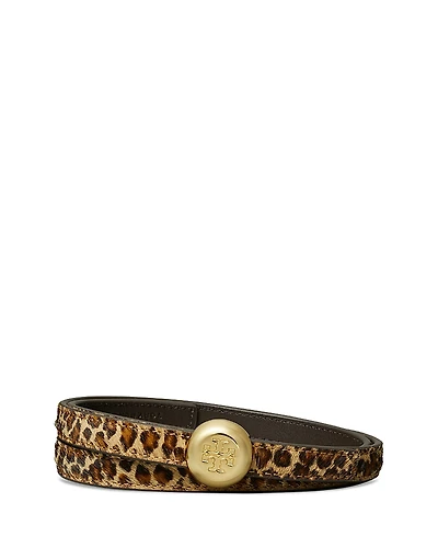 Tory Burch Women's Romy Reversible Calf Hair Belt