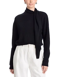 Rails Cortina Wool & Cashmere Crewneck Scarf Sweater