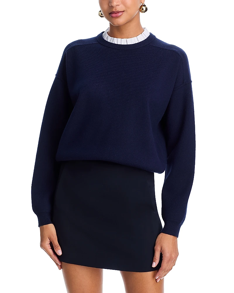 Aqua Ruffle Crewneck Sweater - Exclusive